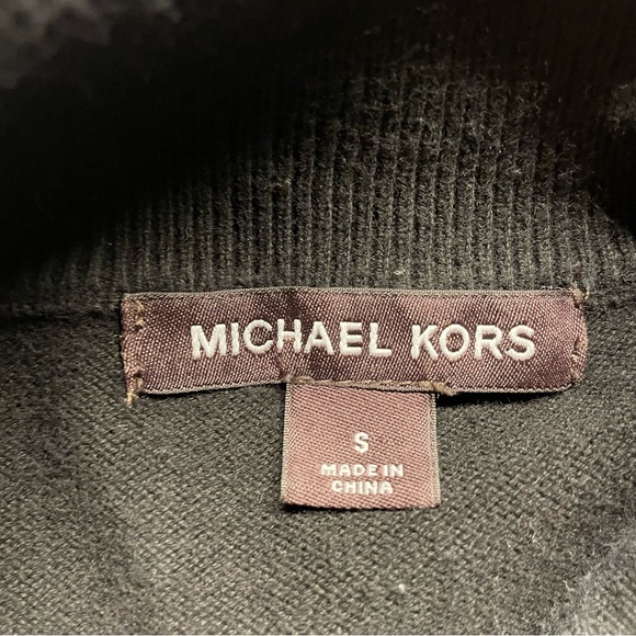 Michael Kors Quarter Zip Black Knit Pullover Sweater
Size Small, Long Sleeves - Picture 8 of 8